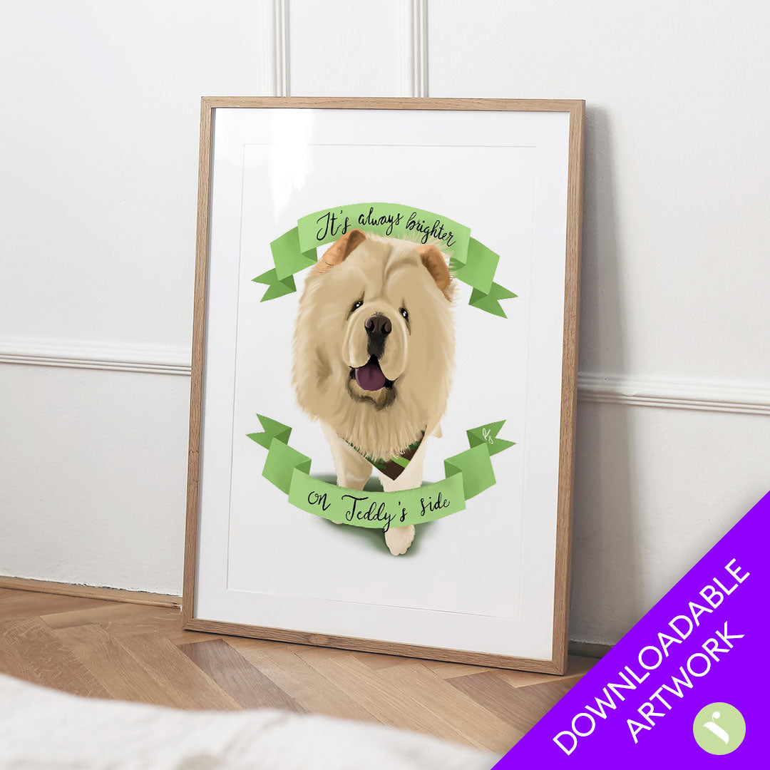 Custom Pet Digital Illustration – Personalized Artwork from Your Pet’s Photo