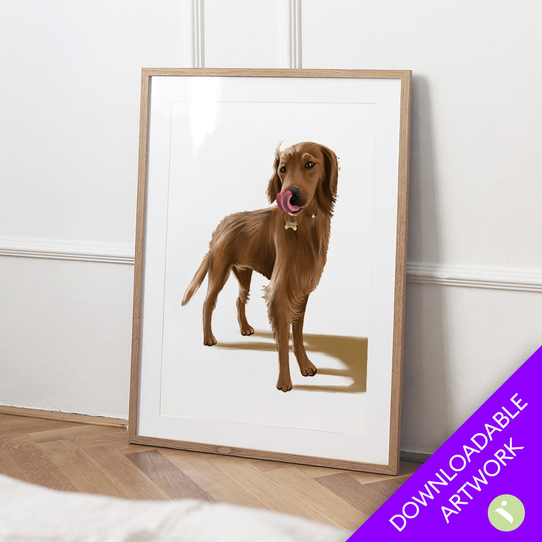 Custom Pet Digital Illustration – Personalized Artwork from Your Pet’s Photo