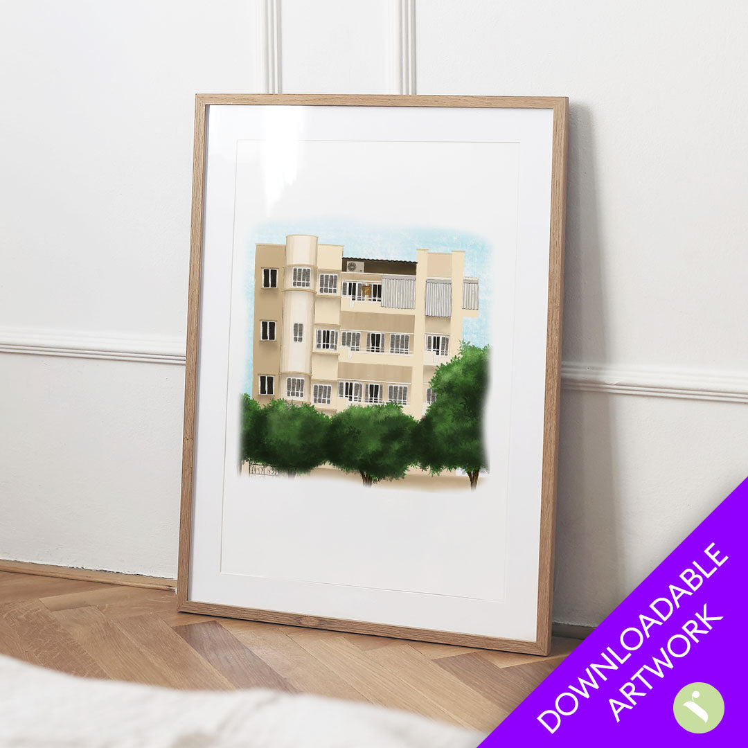 Custom Home Digital Illustration – Personalized Artwork from your Home Photo