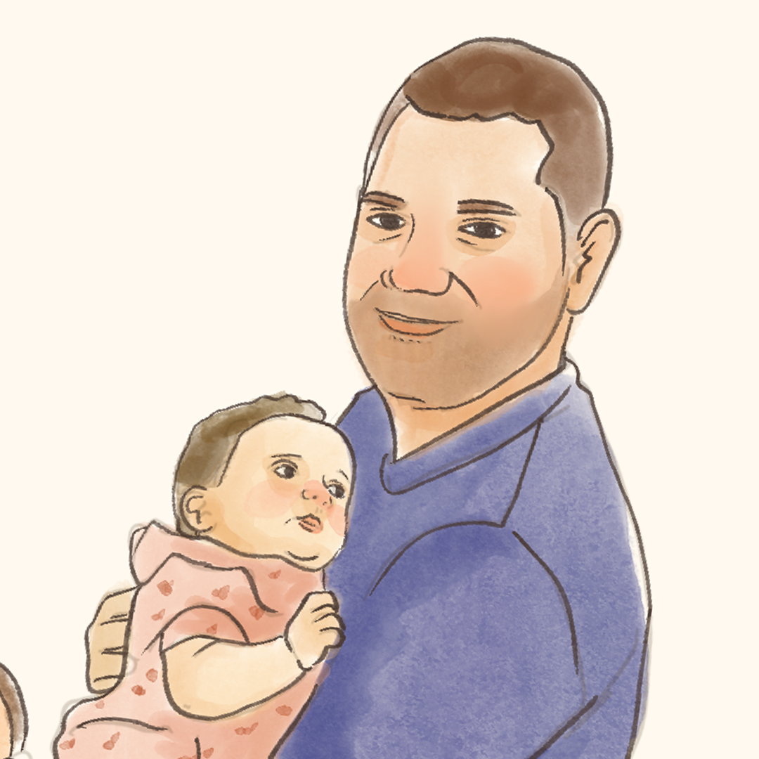 Watercolor Portrait + Dad's Favorite Things — Personalized Father's Day Gift | Digital Download