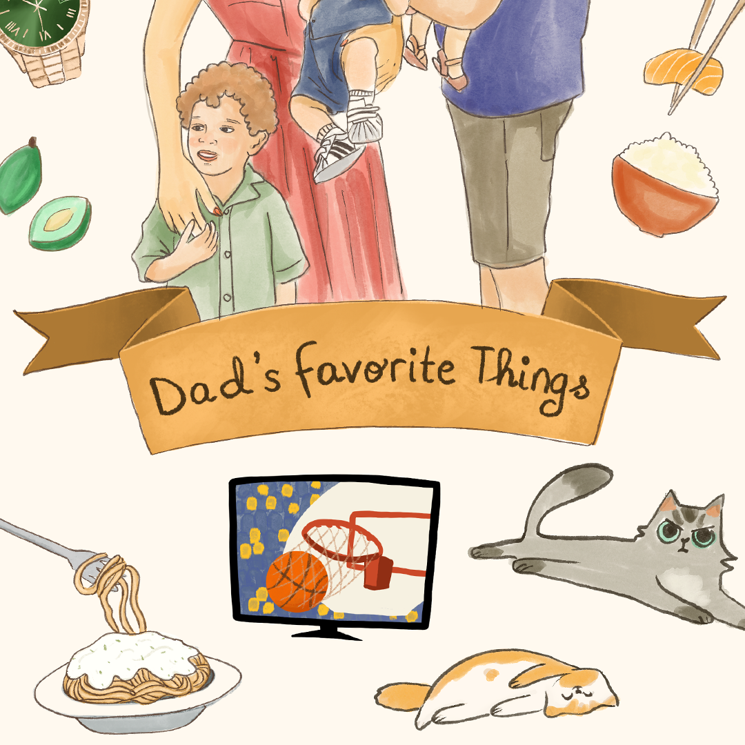 Watercolor Portrait + Dad's Favorite Things — Personalized Father's Day Gift | Digital Download