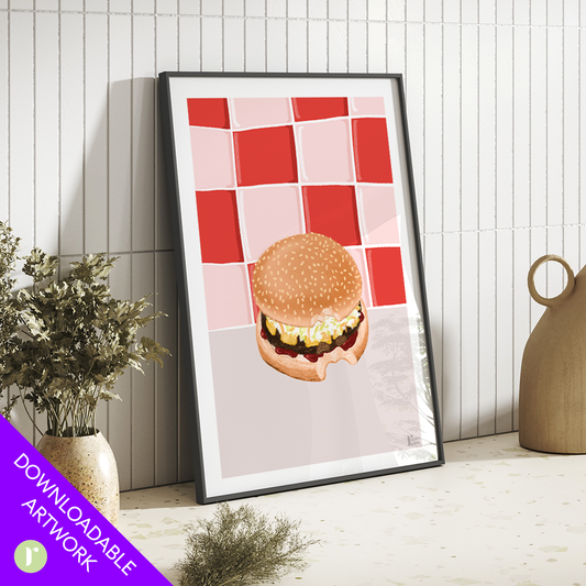 The Lebanese Burger Poster - Print Art