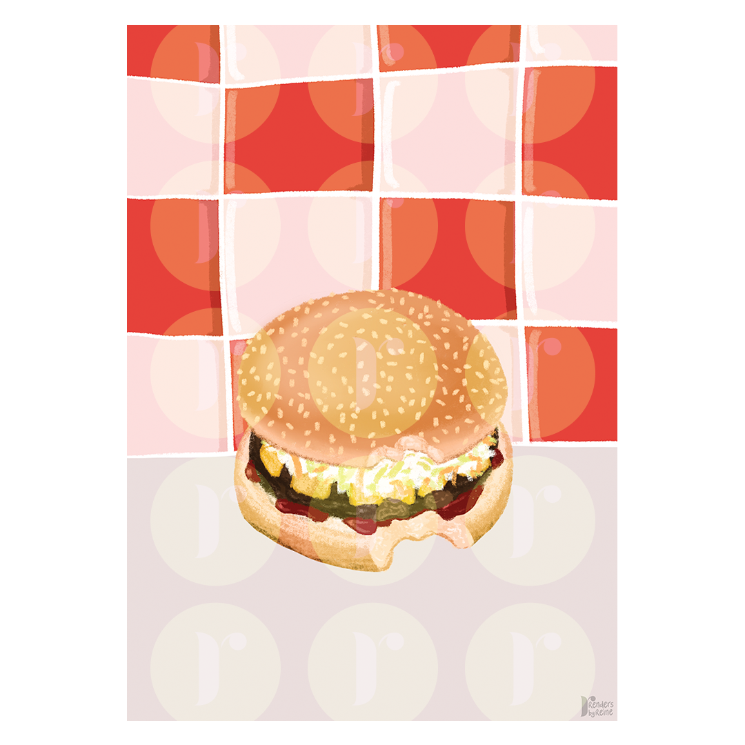 The Lebanese Burger Poster - Print Art