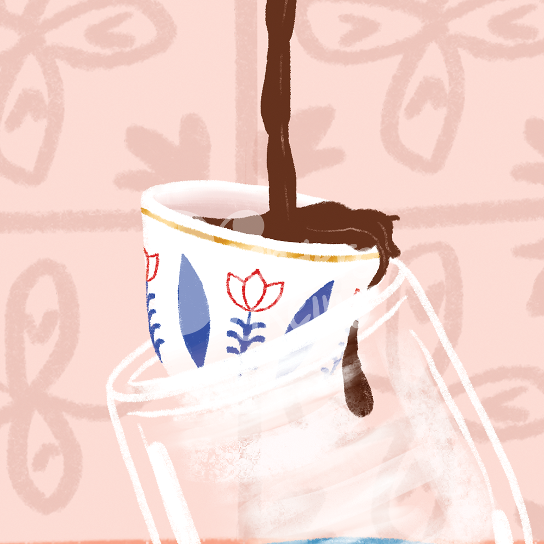 Lebanese Coffee Cups - Print Art