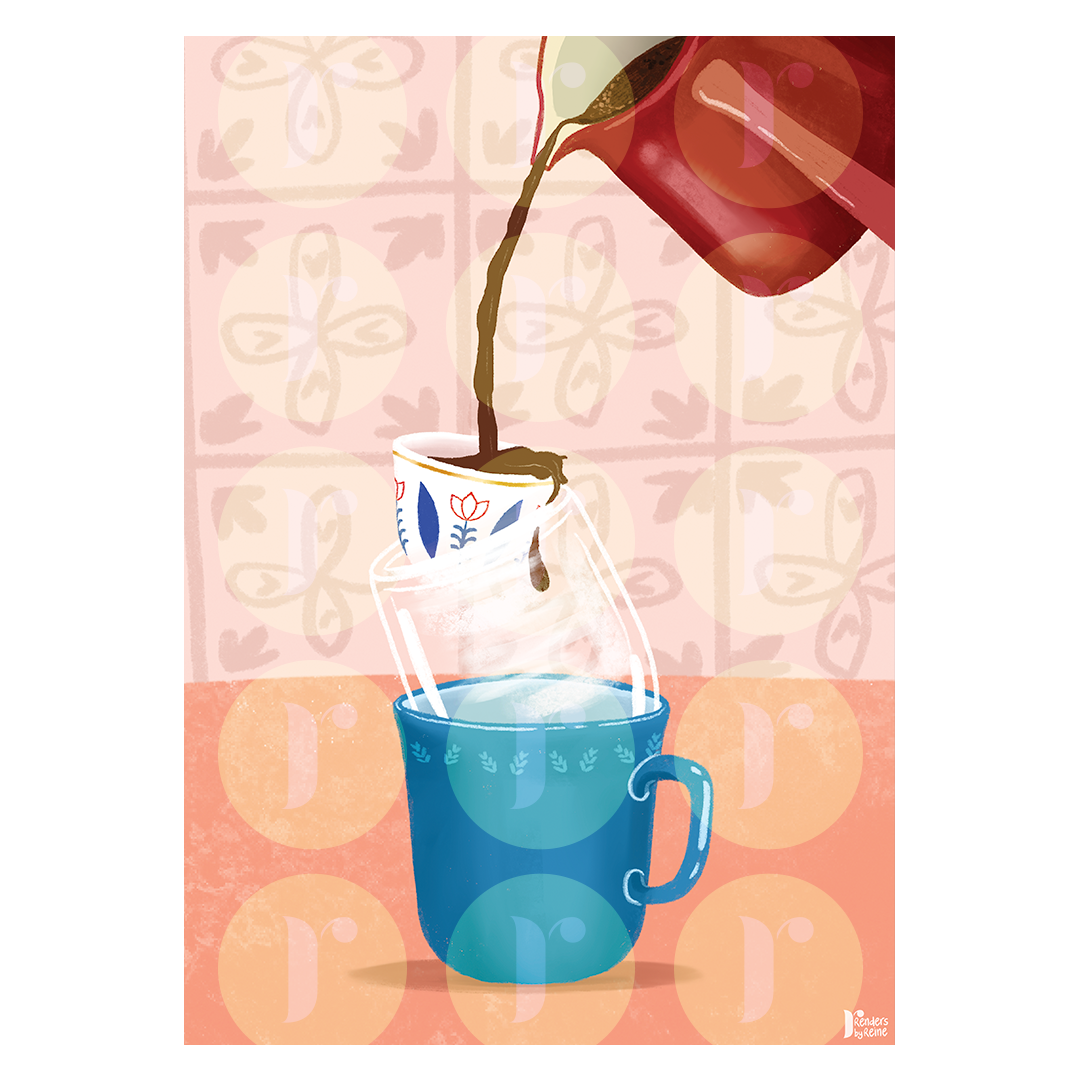 Lebanese Coffee Cups - Print Art