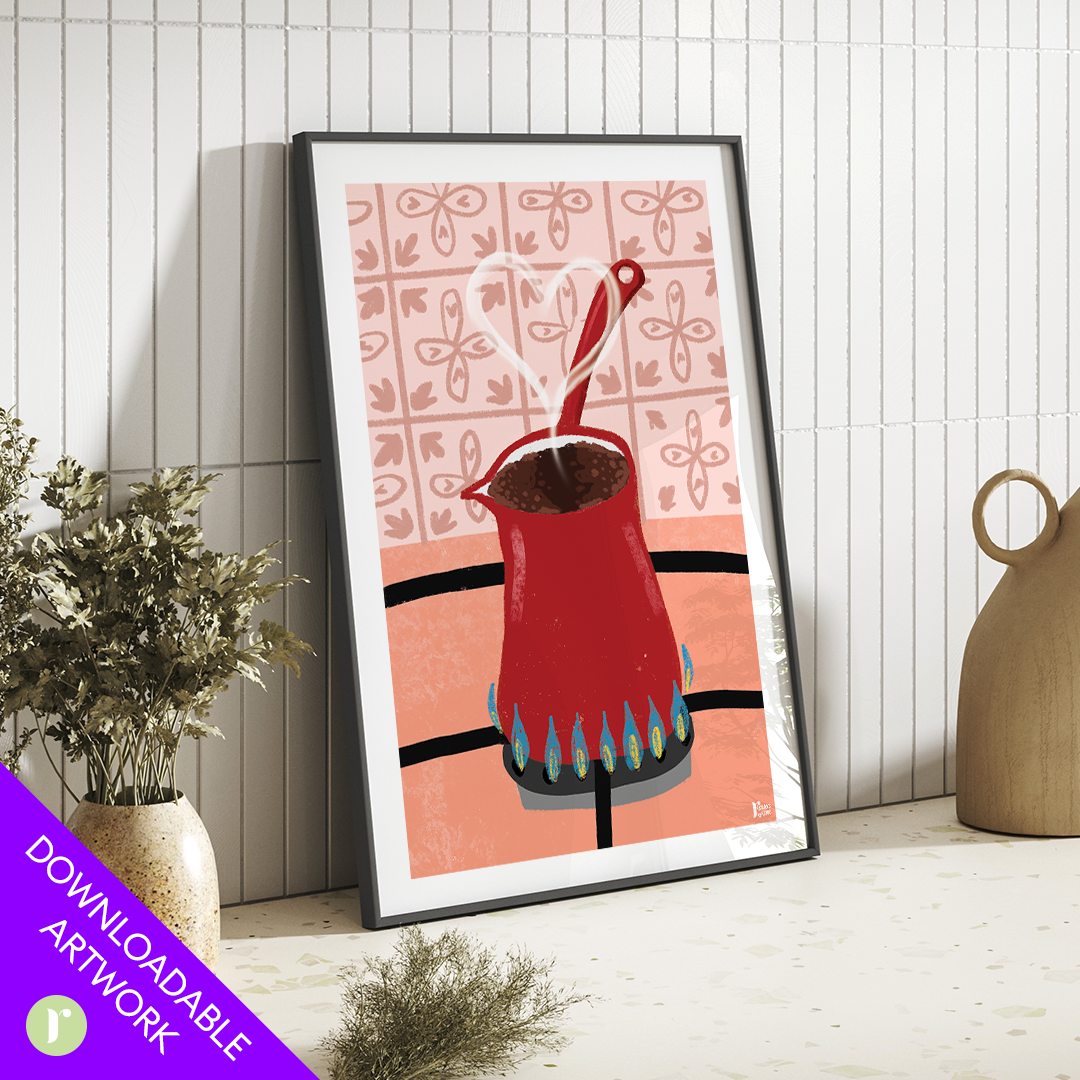 Lebanese Coffee Pot - Print Art