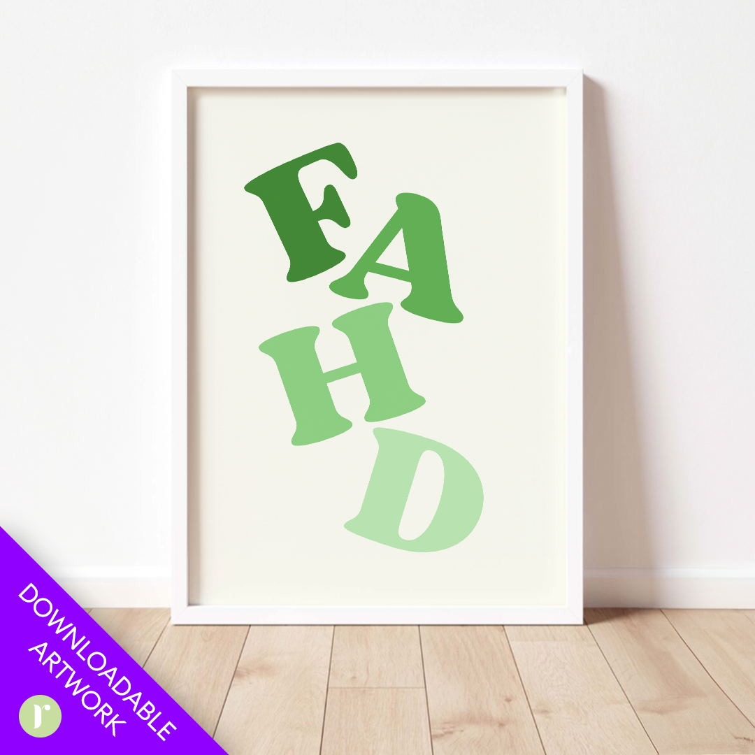 Colorful Name Poster Downloadable Print Art
