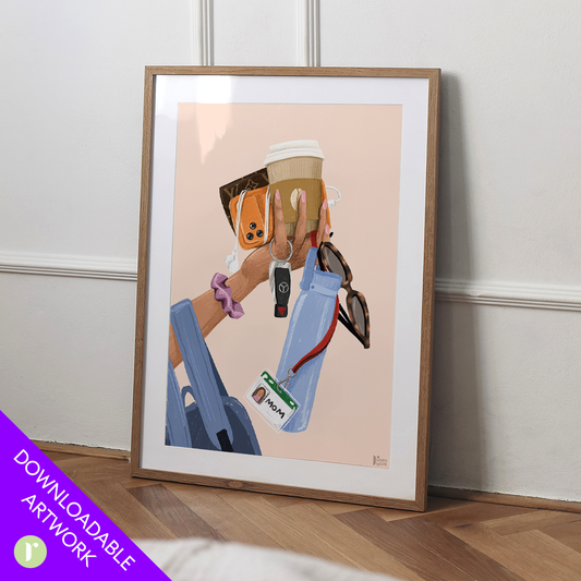 School Mom Grip - Print Art