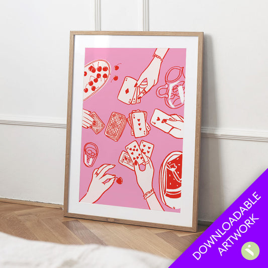 Tarneeb Playing Cards - Print Art